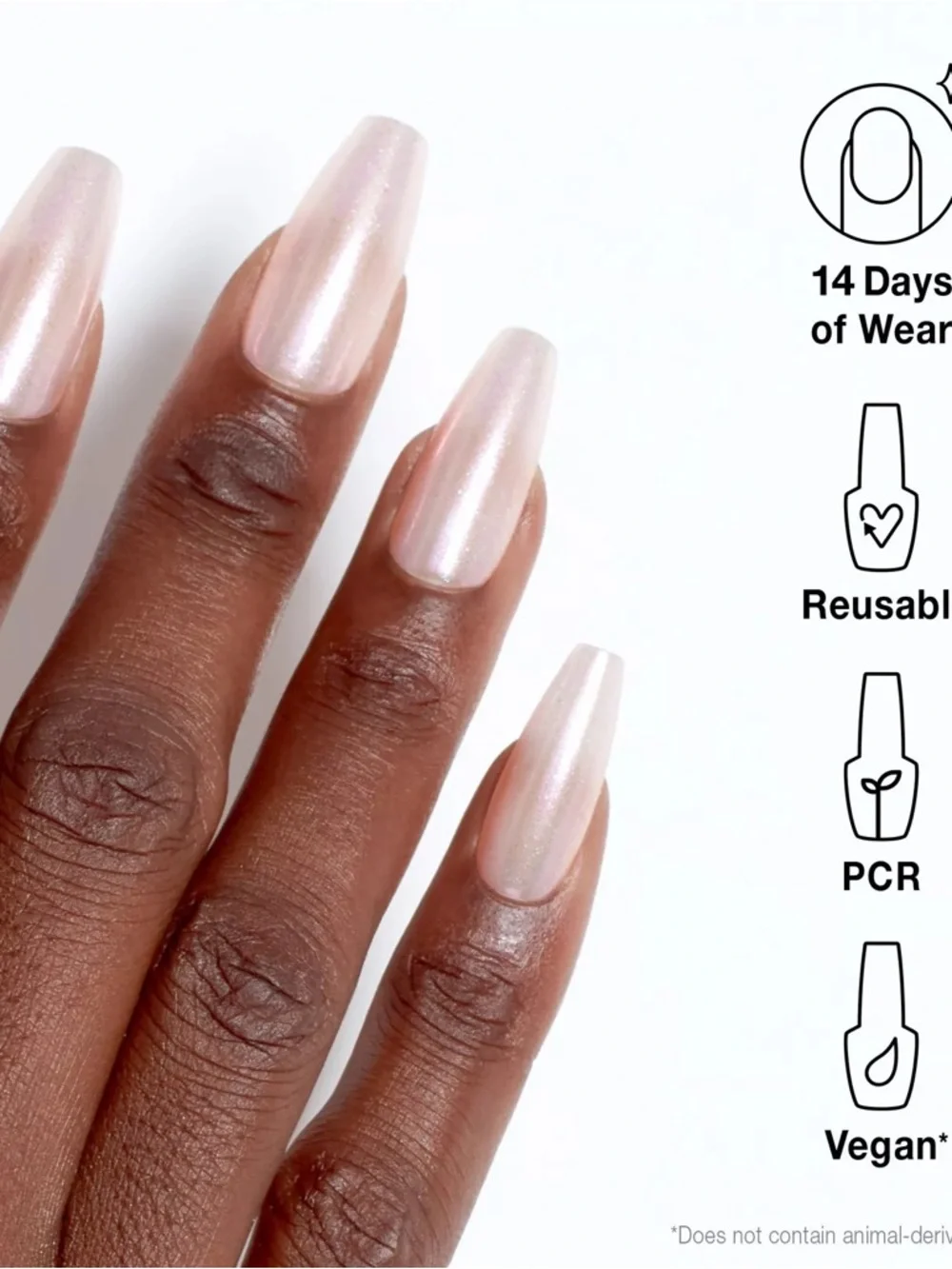 NEW OPI xPRESS/ON Press-On Nails - Throw Me A Kiss - Iridescent Pink